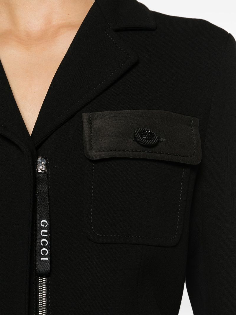 Black Single-breasted Wool Blazer