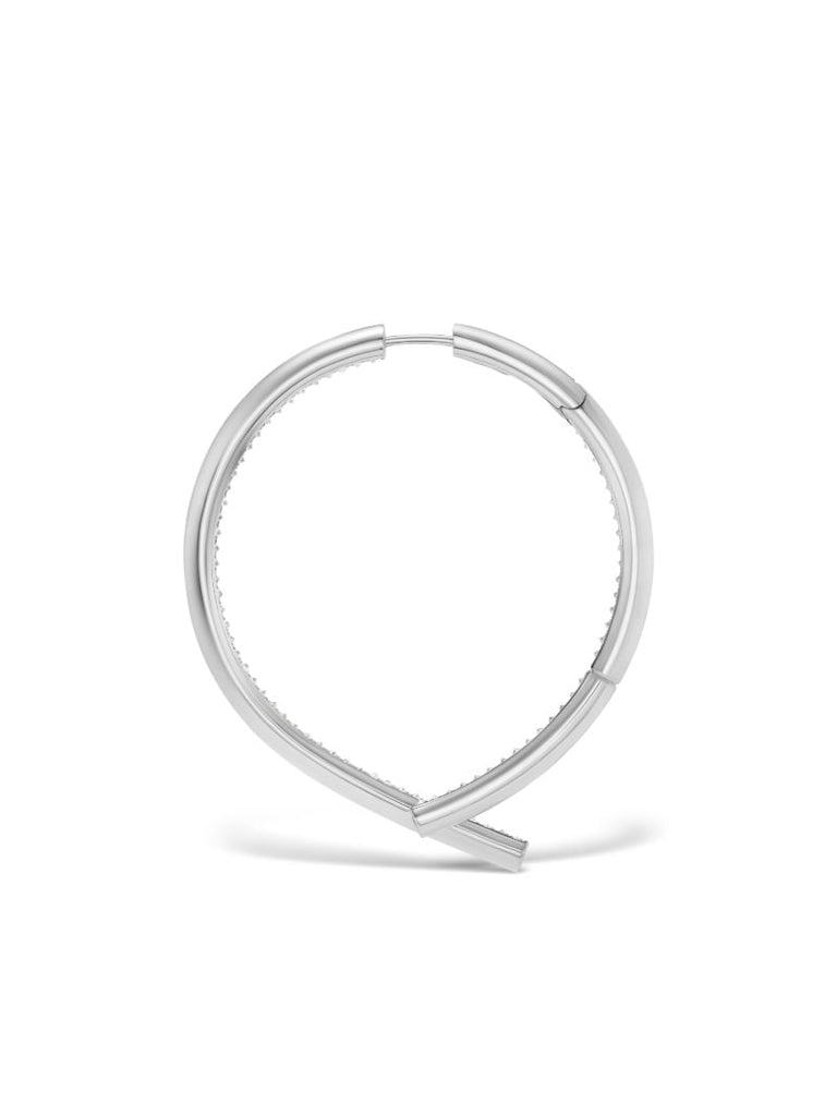 18k White Gold Oera Hoop Earrings