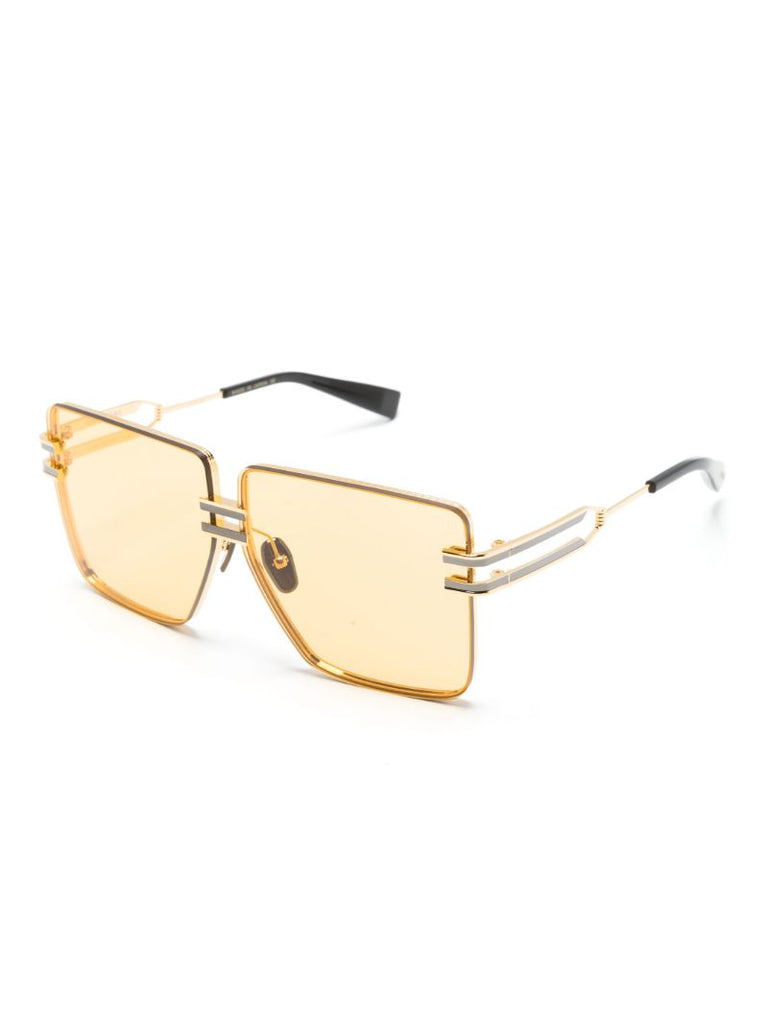 Gold-tone Gendarme Rectangle-frame Sunglasses