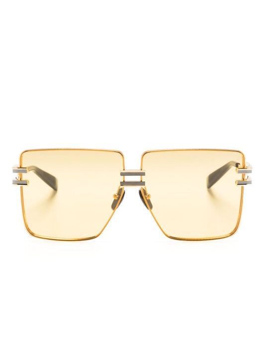 Gold-tone Gendarme Rectangle-frame Sunglasses