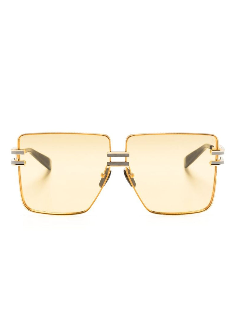 Gold-tone Gendarme Rectangle-frame Sunglasses