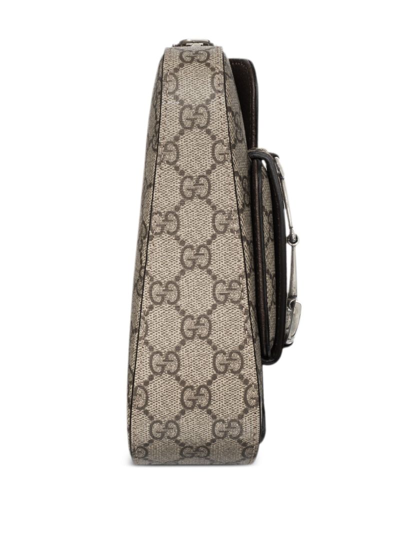 Neutral Horsebit 1955 Mini Leather Shoulder Bag