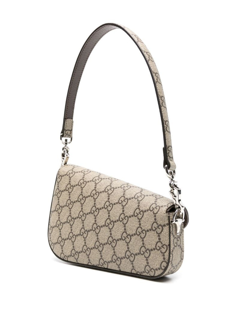Neutral Horsebit 1955 Mini Leather Shoulder Bag