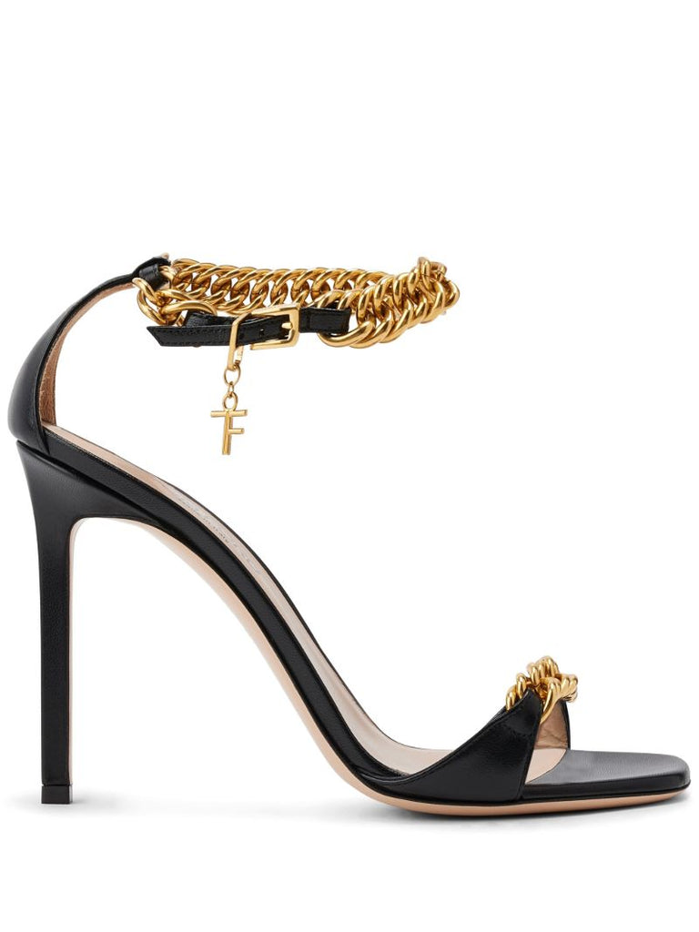 Black Zenith 105 Chain-link Sandals