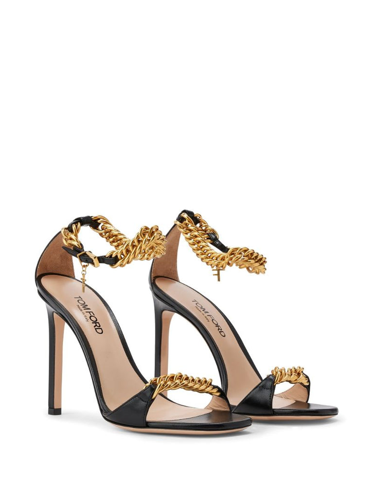 Black Zenith 105 Chain-link Sandals