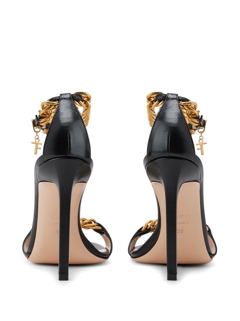 Black Zenith 105 Chain-link Sandals