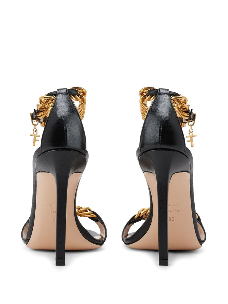 Black Zenith 105 Chain-link Sandals