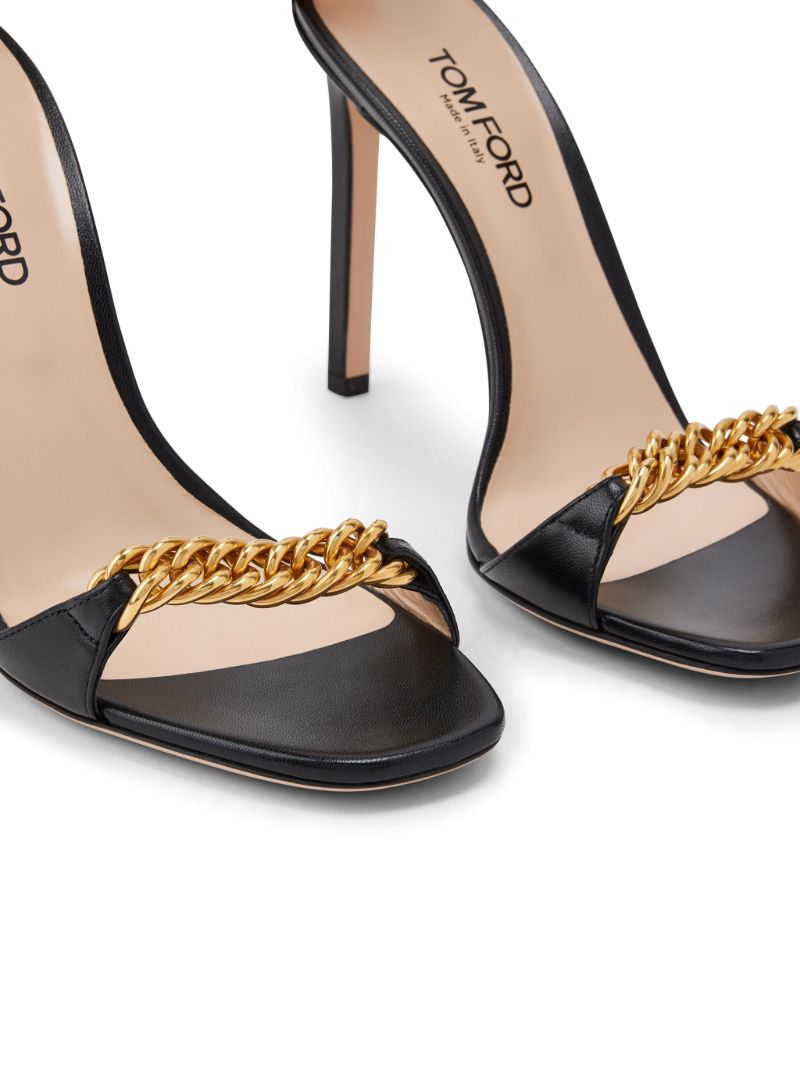 Black Zenith 105 Chain-link Sandals
