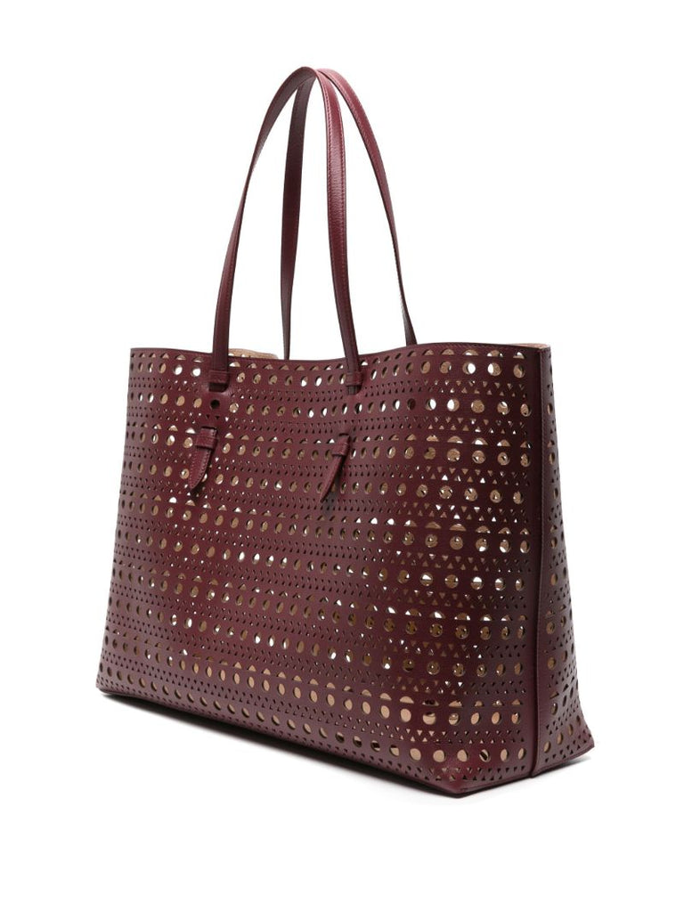Red Mina 44 Leather Tote Bag