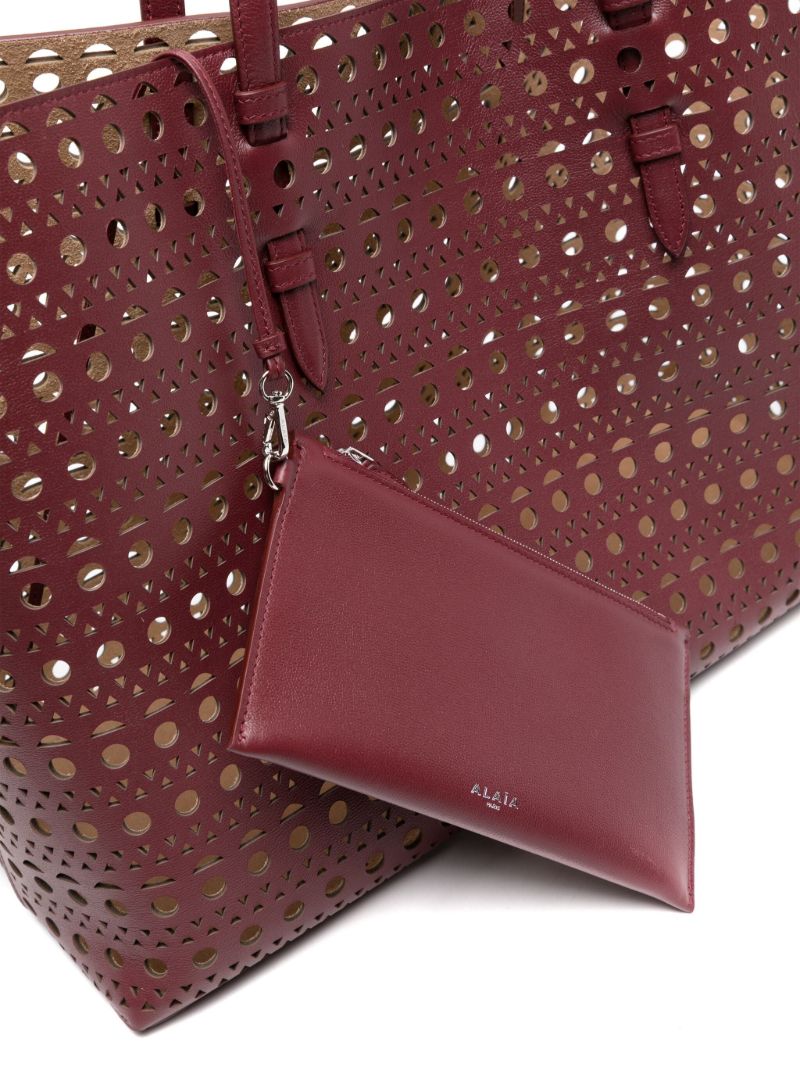 Red Mina 44 Leather Tote Bag