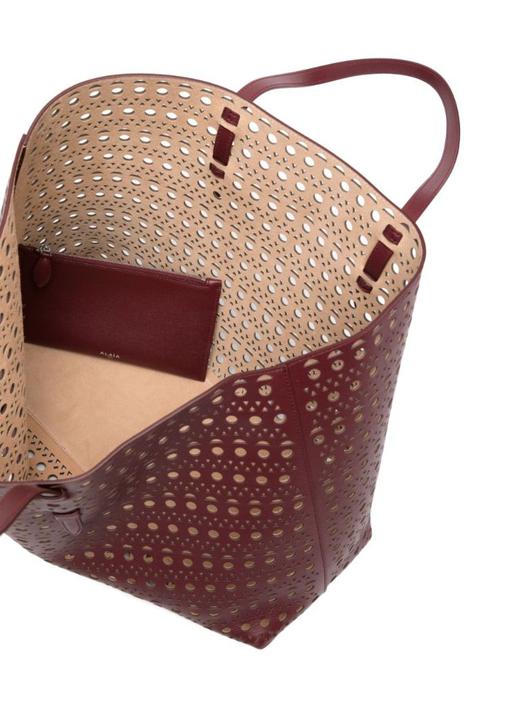 Red Mina 44 Leather Tote Bag