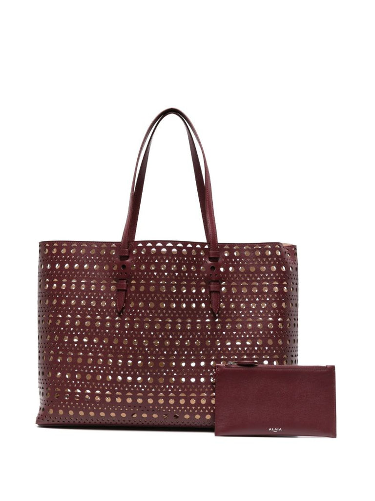 Red Mina 44 Leather Tote Bag