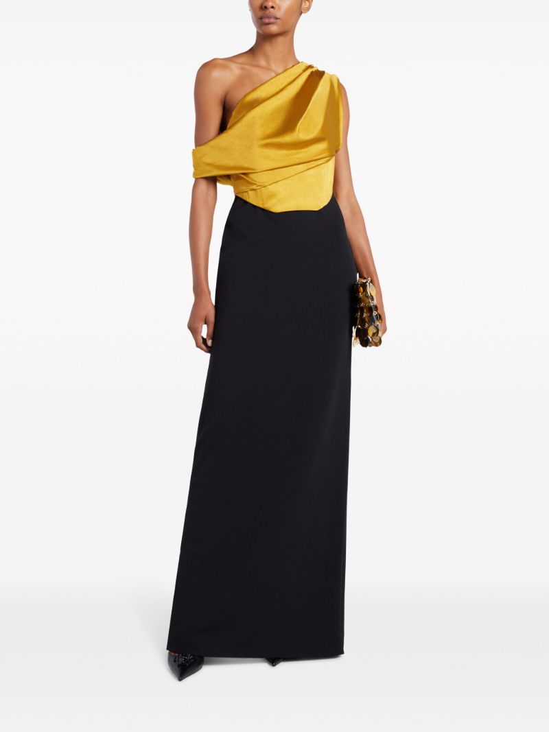 Black Kara Satin Maxi Dress