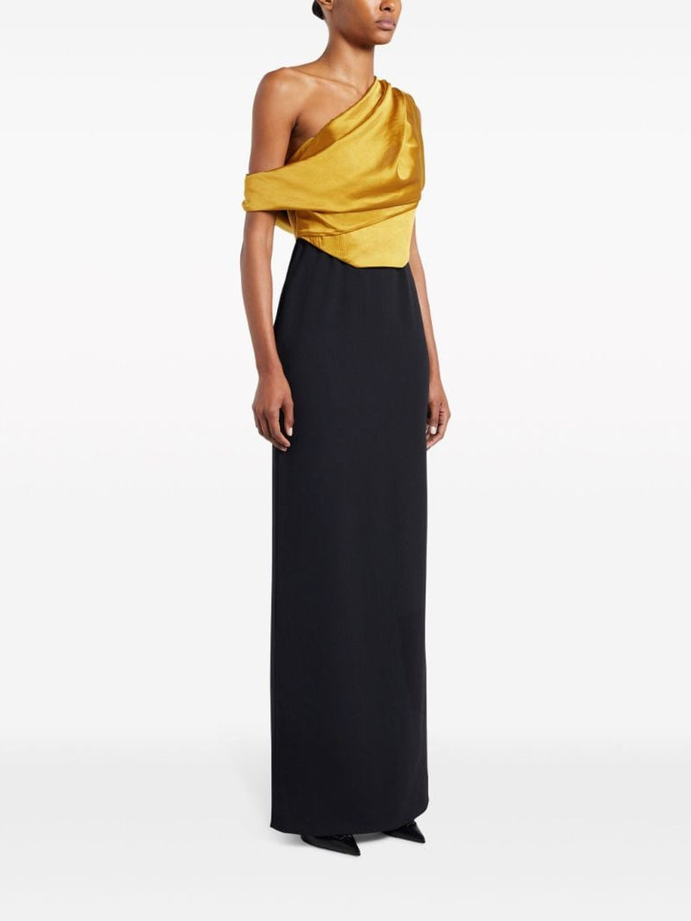 Black Kara Satin Maxi Dress