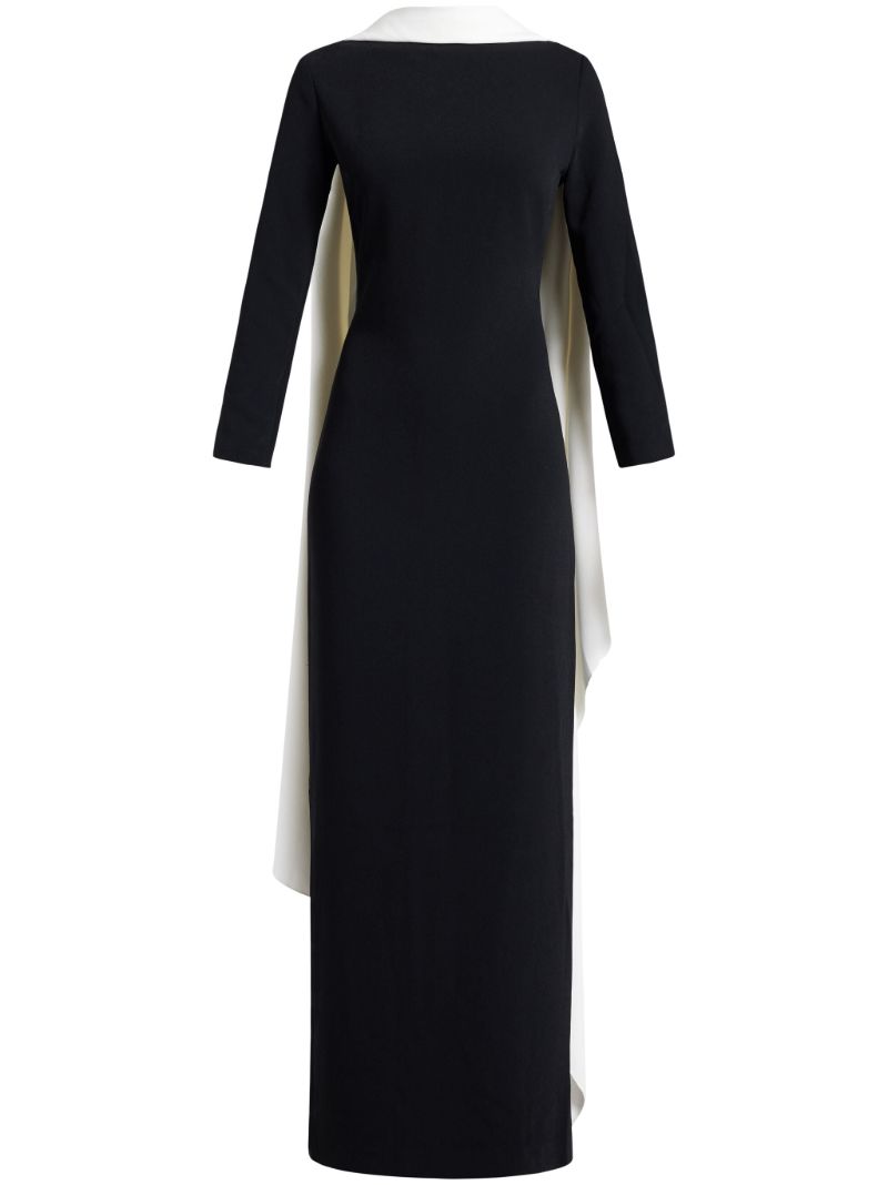 Black Luisa Crepe Maxi Dress