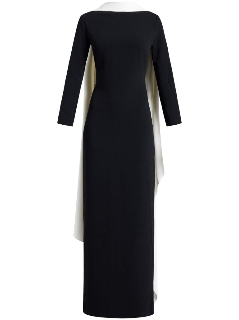 Black Luisa Crepe Maxi Dress