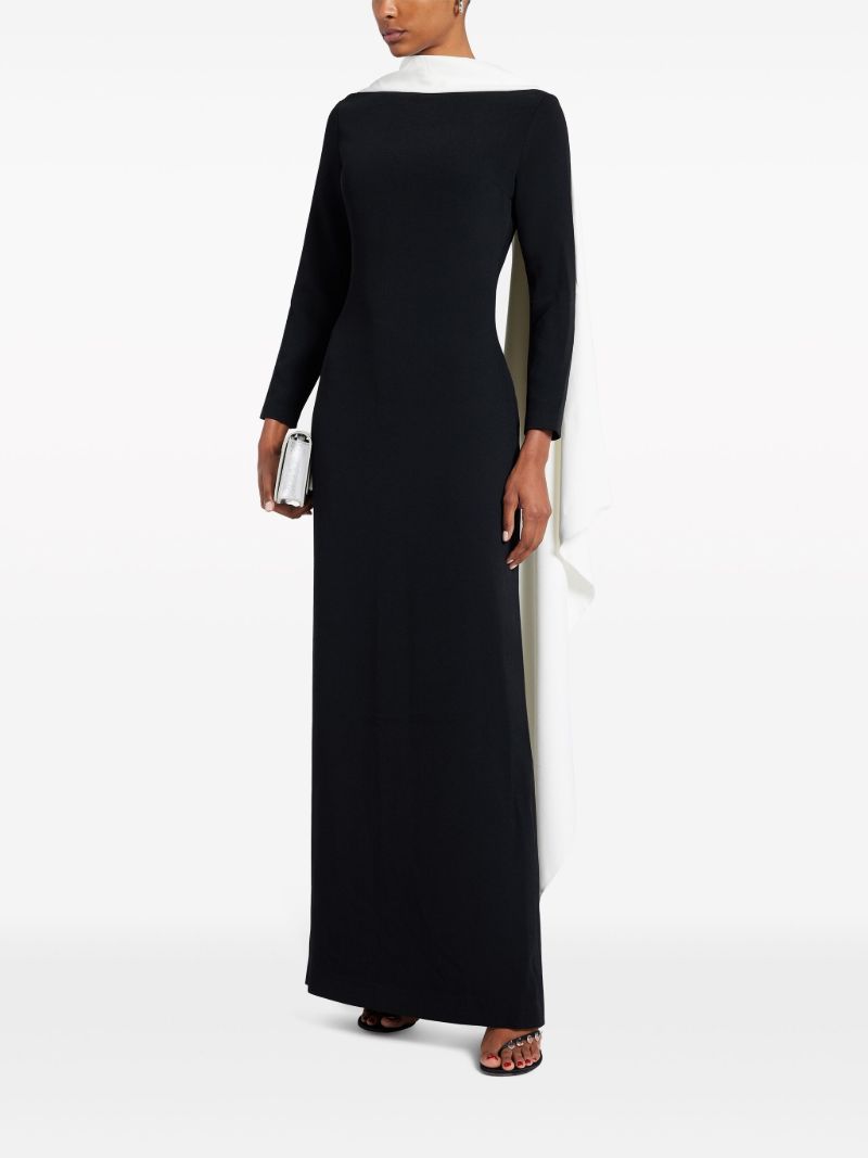 Black Luisa Crepe Maxi Dress