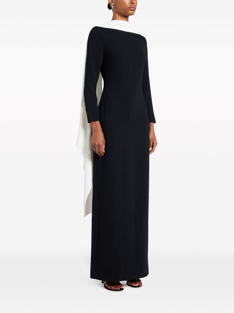 Black Luisa Crepe Maxi Dress