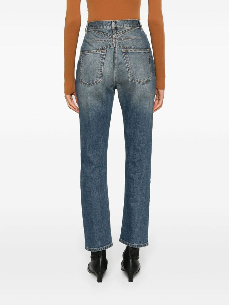 Blue High-rise Slim Jeans