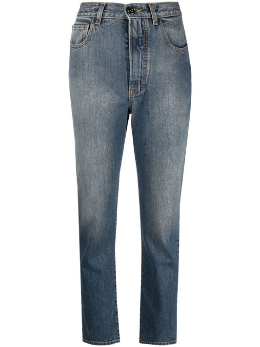 Blue High-rise Slim Jeans