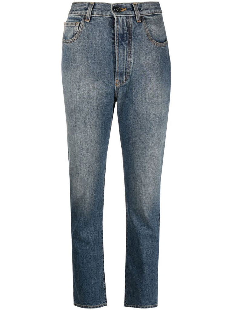Blue High-rise Slim Jeans
