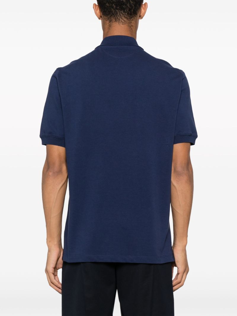 Blue Logo-print Polo Shirt