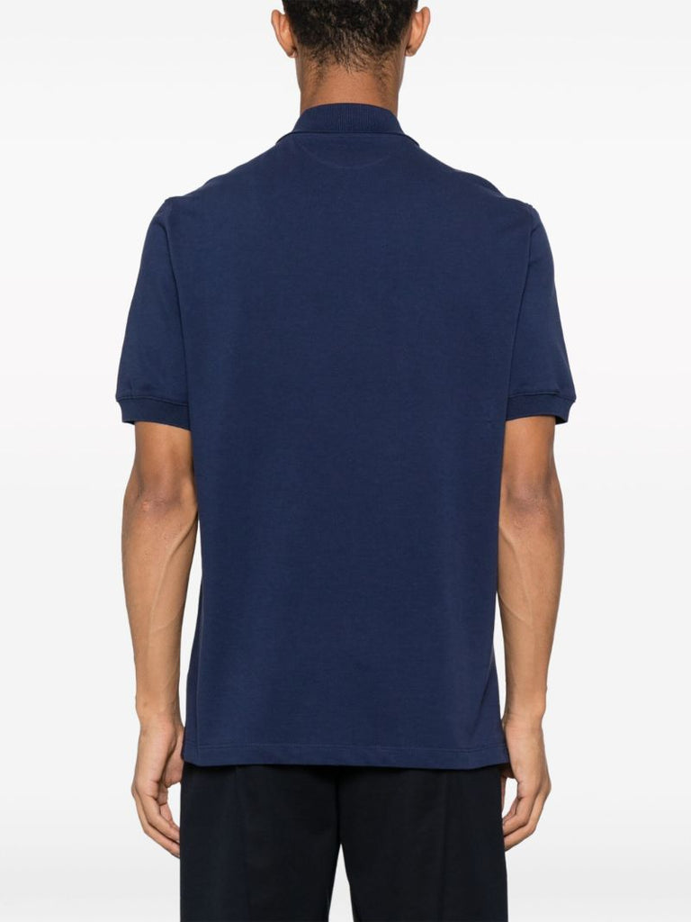 Blue Logo-print Polo Shirt