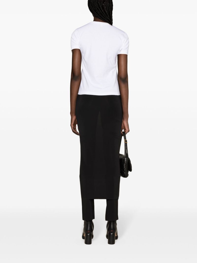 White Logo-embroidered Cotton T-shirt