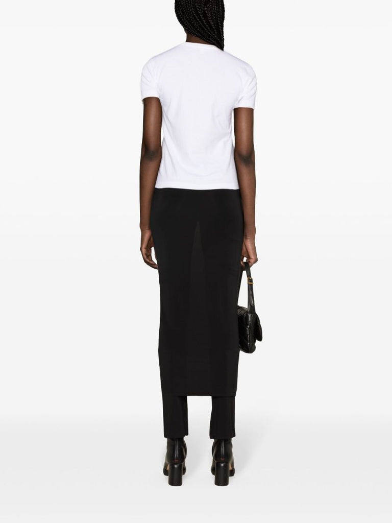White Logo-embroidered Cotton T-shirt