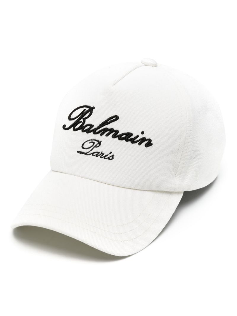 White Signature Logo-embroidered Cotton Cap