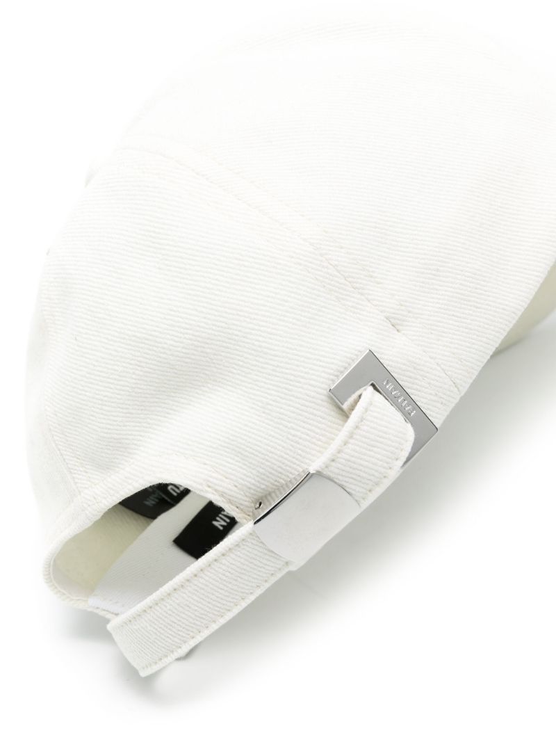White Signature Logo-embroidered Cotton Cap