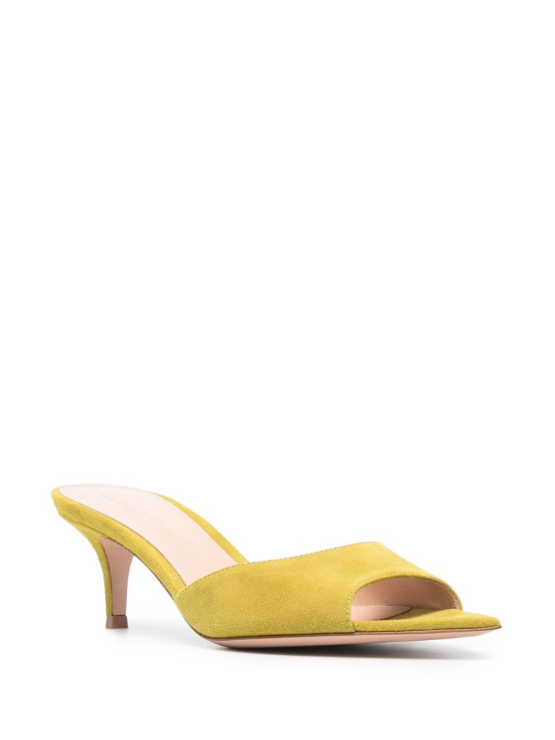 Green Elle 55 Suede Mules