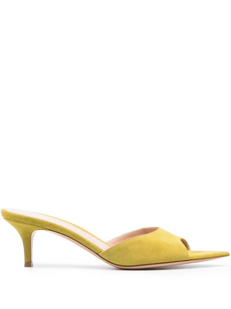 Green Elle 55 Suede Mules