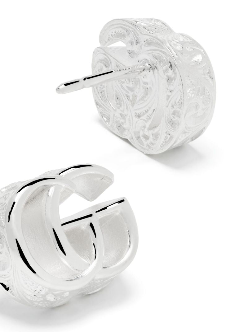 Sterling Silver Gg Marmont Earrings