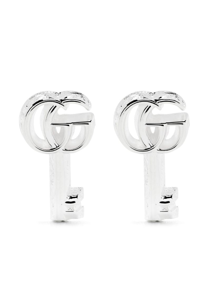 Sterling Silver Gg Marmont Earrings