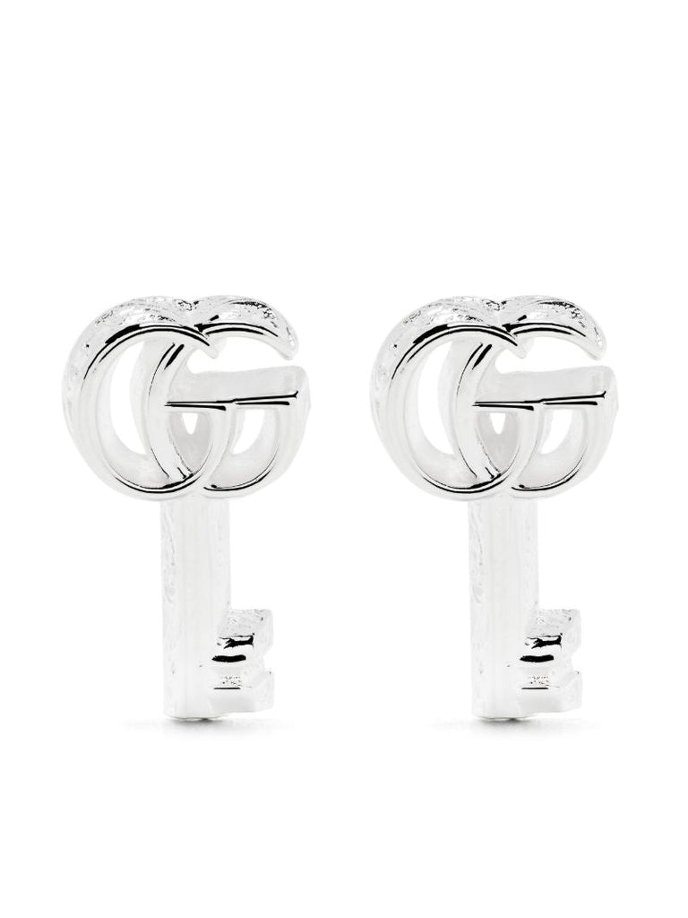 Sterling Silver Gg Marmont Earrings