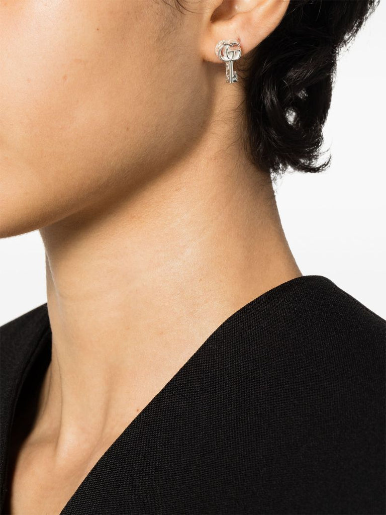 Sterling Silver Gg Marmont Earrings