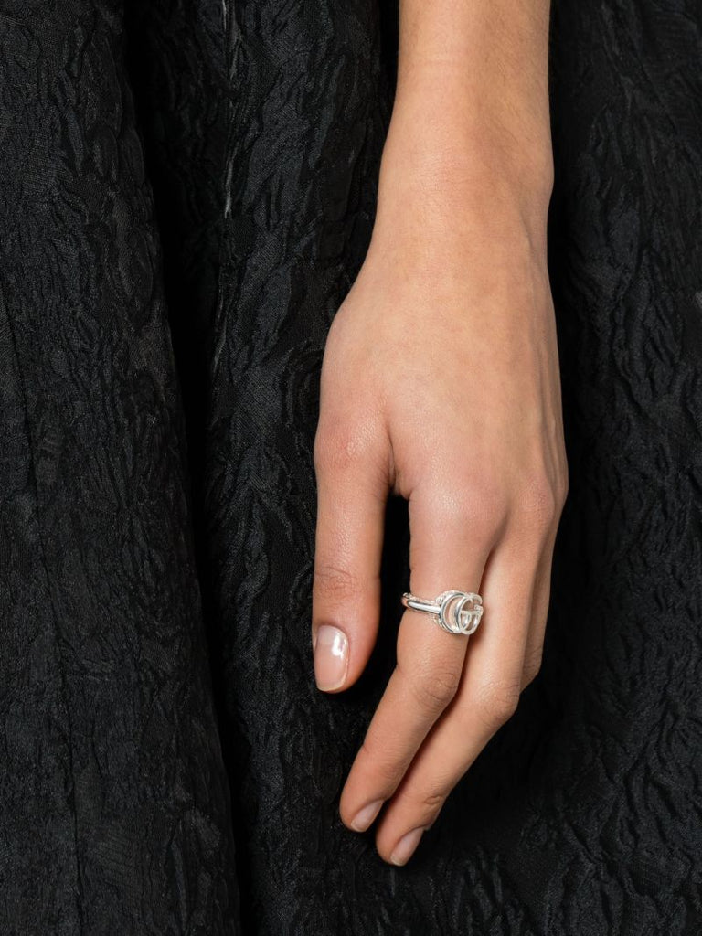 Sterling Silver Gg Marmont Ring