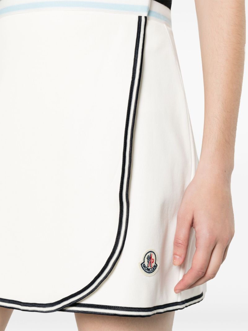 White Wrap Cotton Mini Skirt