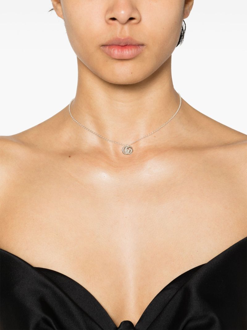 Sterling Silver Double G Pendant Necklace