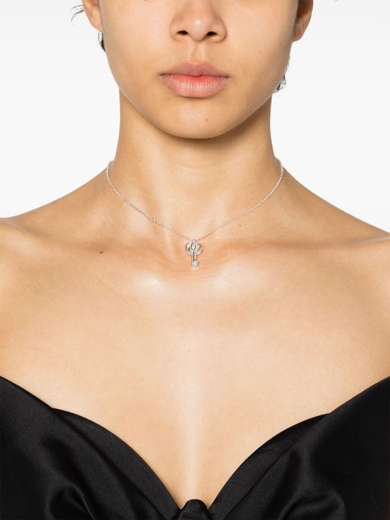 Sterling Silver Gg Marmont Necklace