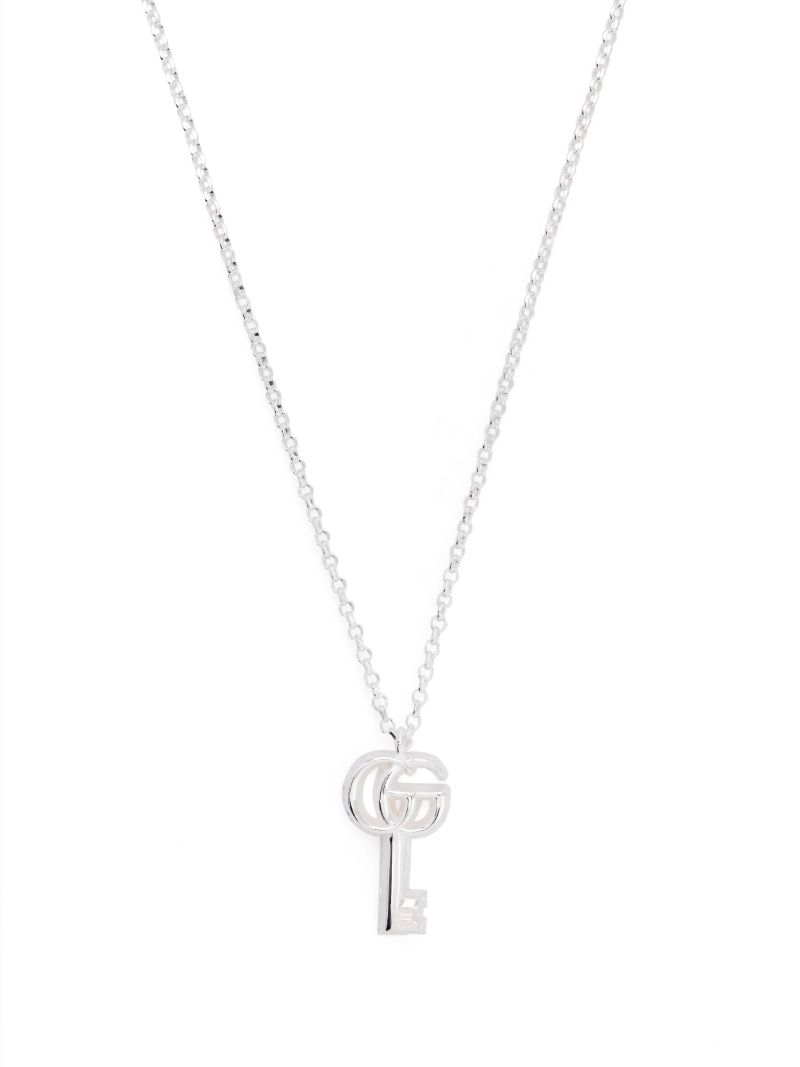 Sterling Silver Gg Marmont Necklace
