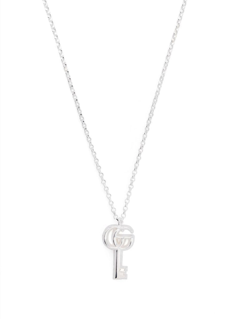 Sterling Silver Gg Marmont Necklace