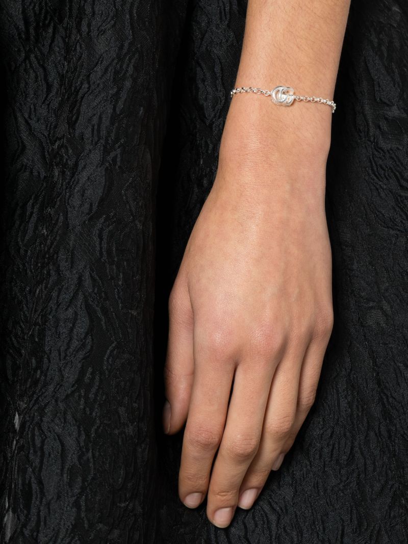 Sterling Silver Gg Marmont Bracelet