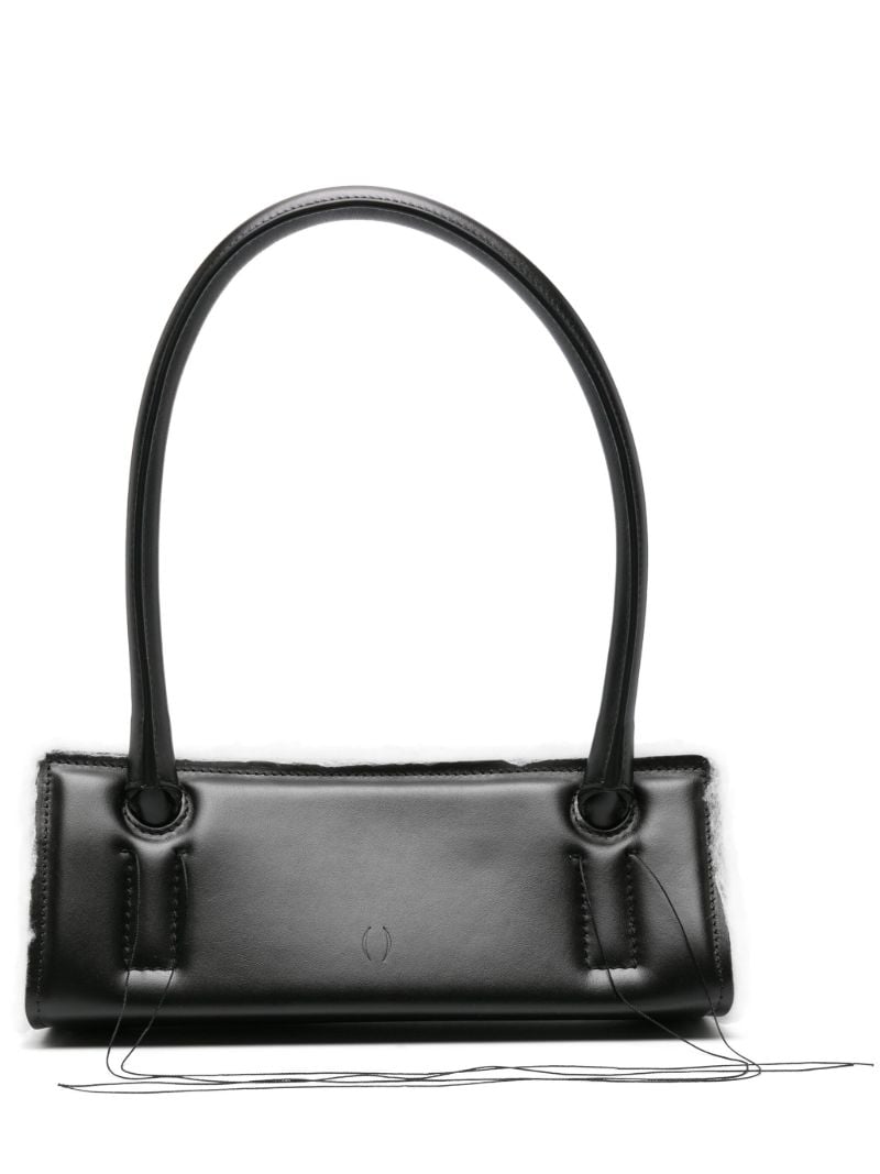Black Radar Leather Shoulder Bag