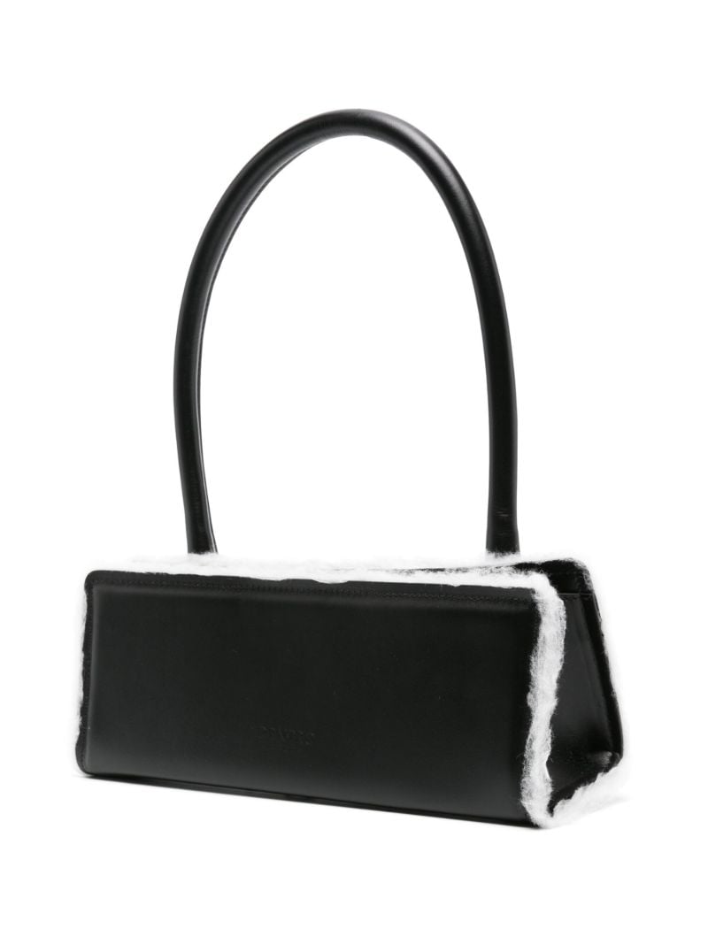 Black Radar Leather Shoulder Bag
