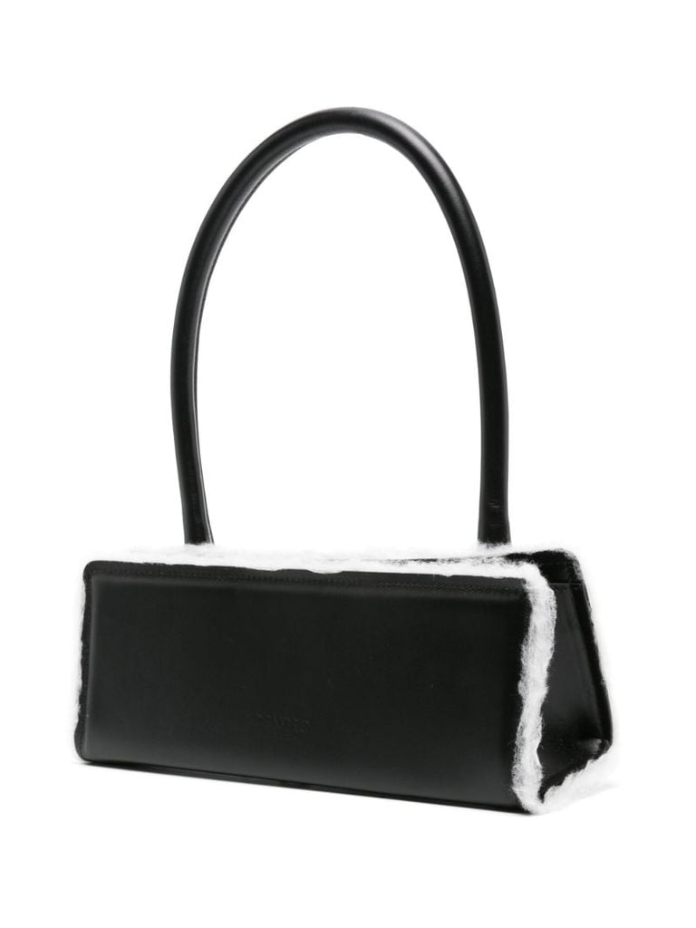 Black Radar Leather Shoulder Bag