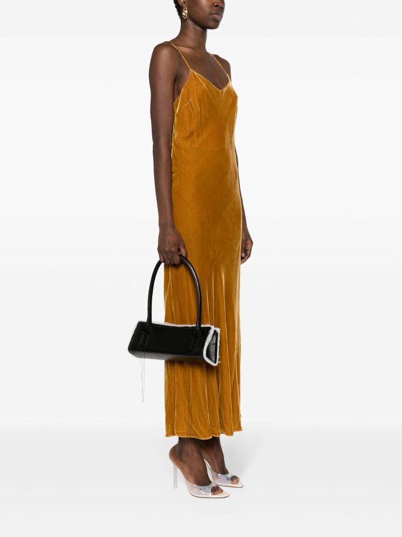 Black Radar Leather Shoulder Bag