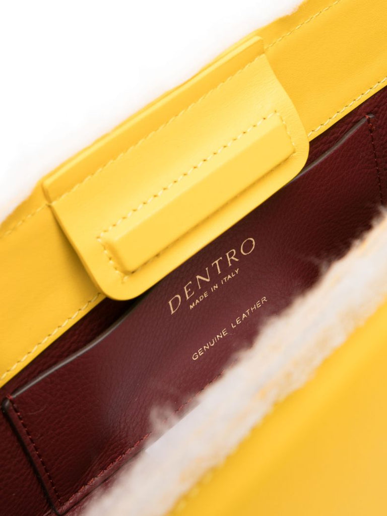 Yellow Radar Leather Shoulder Bag