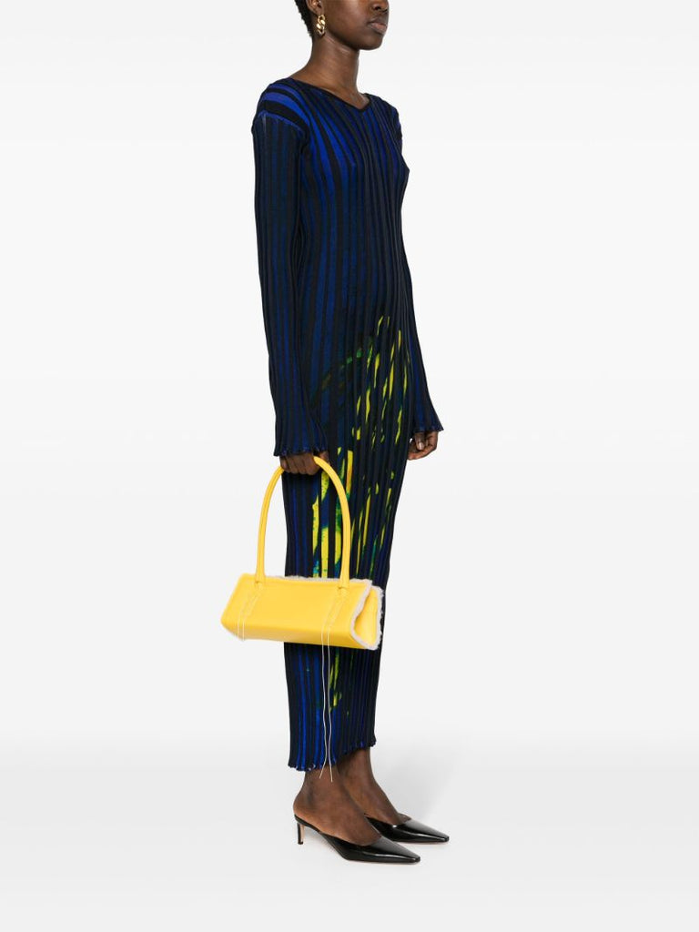 Yellow Radar Leather Shoulder Bag